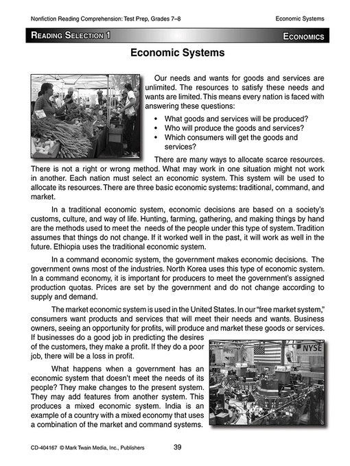 Title details for Nonfiction Reading Comprehension, Grades 7 - 8 by Cameron - Wait list